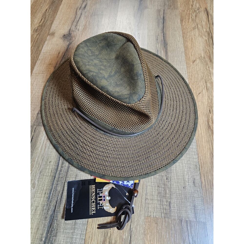 Henschel Crushable Cotton Mesh Aussie Breezer Hat Large UPF 50+ NWT
